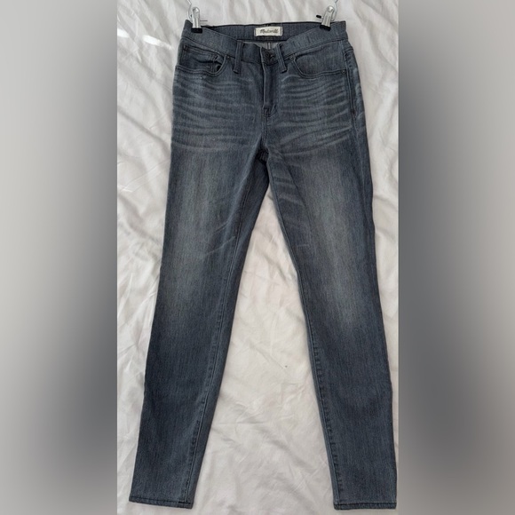 Madewell 9” High Riser Skinny Jeans Size 26 Inseam 27” Dark Wash Stretch Denim🩶 - Picture 9 of 10